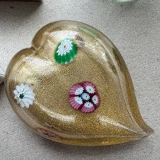 Murano heart ❤ Paperweight. Serduszkowa odsłona przycisku do papieru od Murano