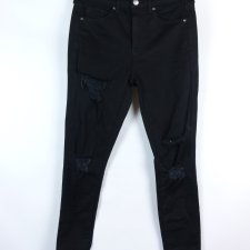 Topshop Leigh skinny jeans dziury dżins W28 L30