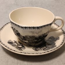 BOCH LA LOUVIERE Filiżanka Duet Porcelana Made in Belgium