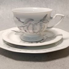 Rosenthal MARIA Filiżanka Trio Śniadaniówka Jeżyna Biała porcelana