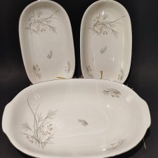 Powojenna śląska porcelana KPM półmiski 3 szt