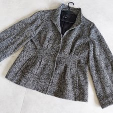 Zara taliowana marynarka wełna jedwab rayon 42 XL