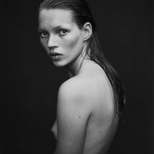 Obraz na płótnie - Portret Kate Moss, Modelka, Portret modelki, Ikona mody, fashion, akt