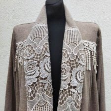 MADE IN FRANCE -   ELEGANCKI SWETER/DZIANINOWY ŻAKIET