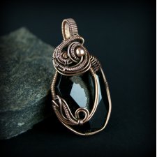 Agat z druzą wisiorek wire wrapping