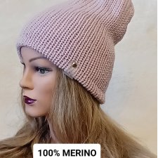 CZAPKA BEANIE Z WEŁNY 100%  MERINO