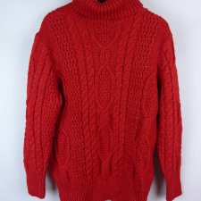 Mohito czerwony sweter z golfem / L-XL