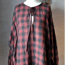 Bluzka ZARA krata tartan oversize frills XS S M