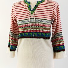 Sweter vintage z rozszerzanymi rękawami