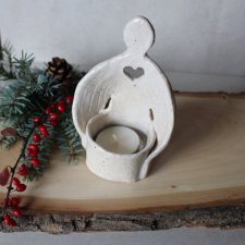 świecznik ceramiczny aniołek