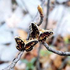 KOLCZYKI POZŁACANE MOTYL