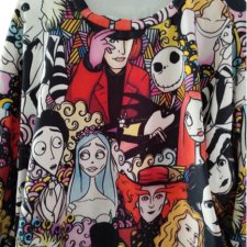 Tim Burton Kolorowa bluza męska Avant Garde Unisex