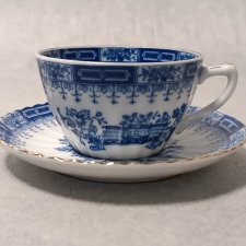 Kolekcjonerska Filiżanka Zdobienie Blau Duet Kolekcja Porcelany