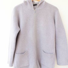 exclusive wool zipped cardigan