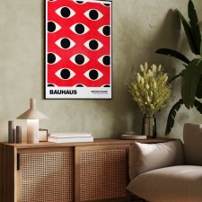 Plakat Bauhaus kolorowy wzór oko geometria - format 40x50 cm