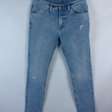 H&M SKINNY spodnie jeans przetarcia dziury 33 / 32