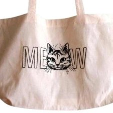 Ekologiczna torba shopper shopperka Kot Kotek Meow Miau Prezent Nowa