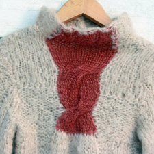 SWETER HANDMADE PÓŁGOLF NOWY