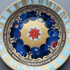 Unikat!  ❤ ROYAL WORCESTER 1998r. - Millennium -  Planety złotem otoczone