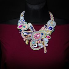 Secret Garden- duży naszyjnik soutache