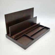 Organizer na biurko, drewniany, wenge