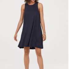 H&M trapezowa sukienka czarna 34 XS