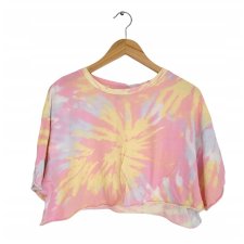 H&M oversize crop t-shirt tie dye 38 M