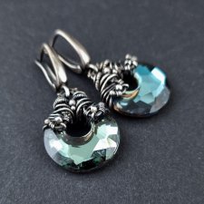 Leśne refleksy - kolczyki wire wrapping