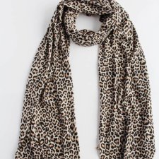 Szal vintage panterka leopard print