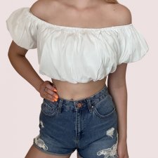 Biały crop top M NA-KD NOWY z metką