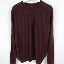 New Look Men cienki sweter akryl burgund / M