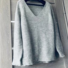 Stradivarius - sweter oversize szary M.