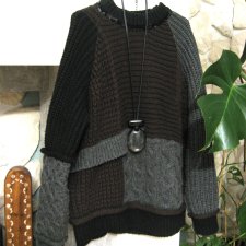 Sweter ZARA gruby splot