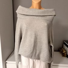 Sweter L 40 szary beżowy viralowy H&M