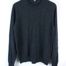 Uniqlo cienki wełniany sweter wełna pure new wool /M