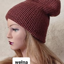 CZAPKA BEANIE Z WEŁNY i ALPAKI