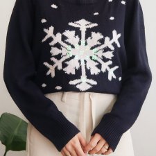 Granatowy sweter XL