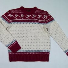 Pop zimowy sweter akryl wełna / M