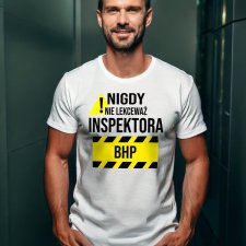 Koszulka męska CZARNA lub BIAŁA "Inspektor BHP"