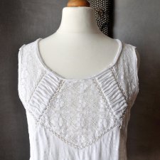 Top letni z koronkami hippie boho S