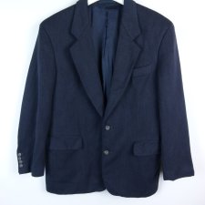 Hugo Boss granatowa marynarka wool virgin wool / 48 -L