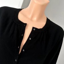 Sweter kardigan Boden r.38 M 100 % wełna czarny okrągły dekolt