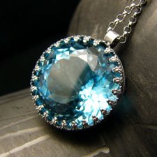 Naszyjnik Swiss Blue - Topaz Swiss Blue Srebro vol.V