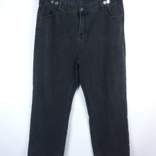 Damskie spodnie jeans wysoki stan proste nogawki  / 4XL