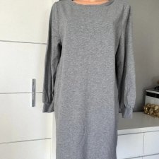 Sukienka dresowa Ellos r.42/44 XL/XXL bawełna szara wygodna z elastanem