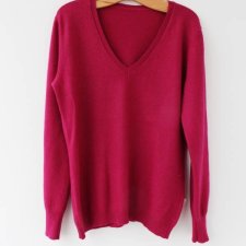 sweter vintage burgund