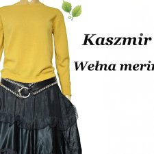 NOWY KASZMIROWO WEŁNIANY SWETER S M