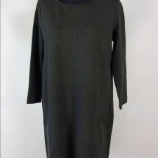 H&M Basic szara sukienka przed kolano dzianina / M