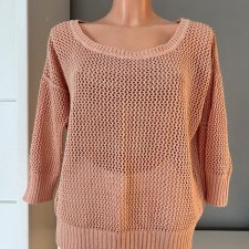 Sweter siateczkowy r.S/M 50 % bawełna przewiewny