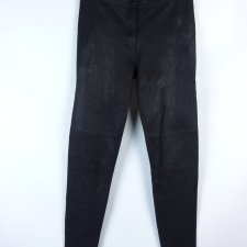 Zara Woman spodnie rurki sztuczny zamsz nubuk / XS mex. 24